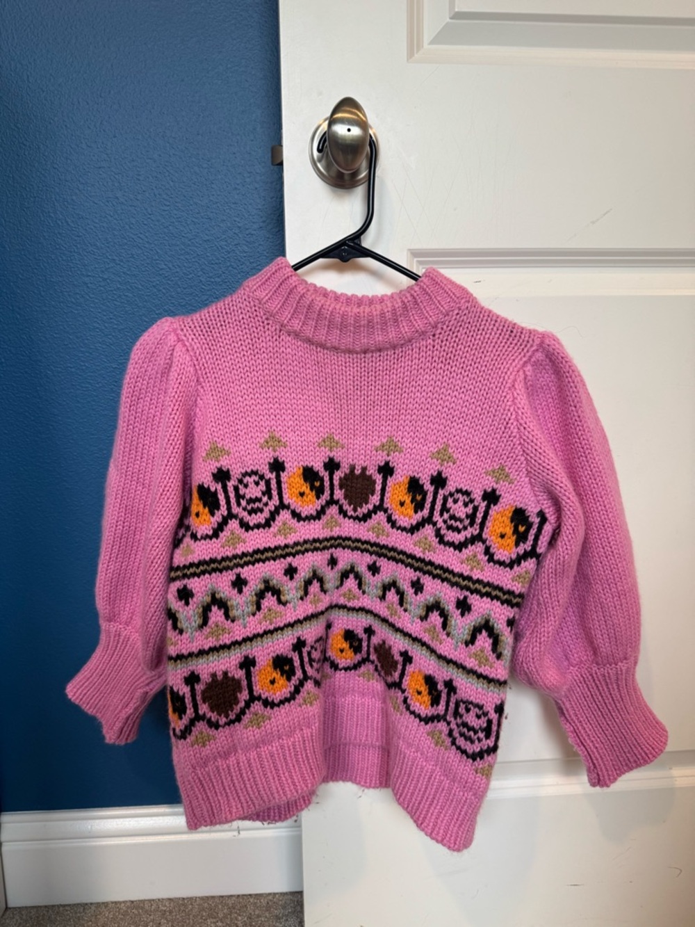 Handmade Ganni Pink Sweater. Made in Italy. Size XS.